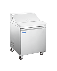 Zanduco 28" Mega Refrigerated Prep Table with 1 Door and 7 cu.ft. Capacity - 115V, 1/5HP
