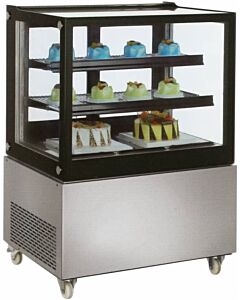 Zanduco 48” Square Edge Standing Refrigerated Bakery Display Case with 13 cu.ft. Capacity