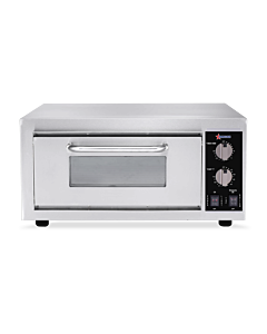 Omcan 25" Stainless Steel Electric Single Chamber Pizza Oven with Single Door - 1700W