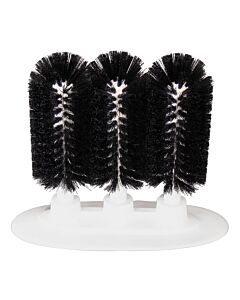 Omcan 3 Brushes Glass Washer with Suction Grip Base