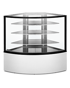 Zanduco 59" Corner Glass Floor Refrigerated Display Case with 16.78 cu.ft. Capacity - 110V, 650W