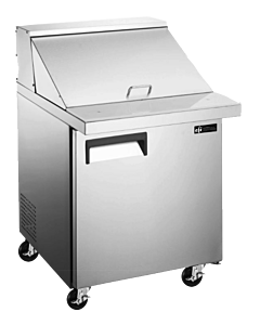 EFI X-Line CMDR1-27VCX 27" One Door Refrigerated Mega Top Prep Table, 5.7 cu.ft. - 115V, 2/5 HP