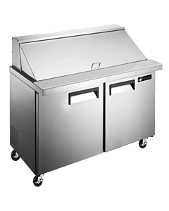 EFI X-Line CMDR2-36VCX 36" Two Door Refrigerated Mega Top Prep Table, 9 cu.ft. - 115V, 2/5 HP