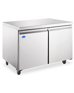 Zanduco 36" 2-Door Stainless Steel Undercounter Refrigerator with 246L Capacity - 115V, 250W