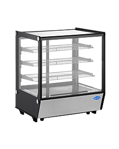 Zanduco 28" Square Glass Countertop Refrigerated Display with 145L Capacity - 110-120V, 350W
