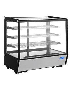 Zanduco 35" Square Glass Countertop Refrigerated Display with 186L Capacity - 110-120V, 350W