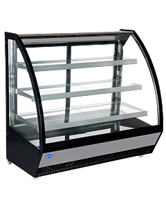 Zanduco 48" Curved Glass Refrigerated Floor Showcase with 22 cu.ft. Capacity - 110V, 650W