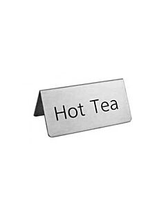 Omcan Stainless Steel Beverage Tent Sign - Hot Tea