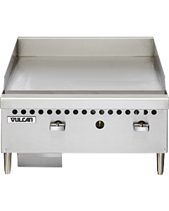 Vulcan VCRG24-M - 24" Manual Gas Griddle Natural Gas - 50,000 BTU