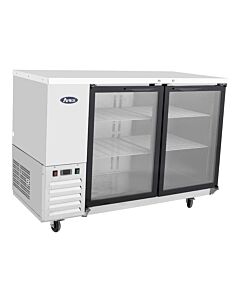 Atosa MBB59G-GR 58" Glass Two Door Back Bar Refrigerator - CA
