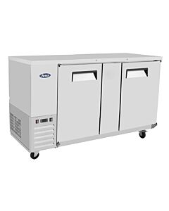 Atosa MBB69GR 68" Solid Two Door Back Bar Refrigerator - CA