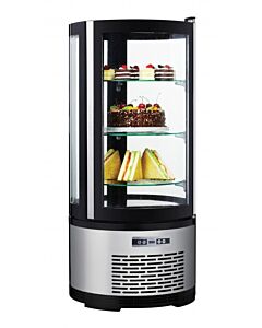 Zanduco 19" Circular Refrigerated Display Case with 3.53 cu.ft Capacity - 110V, 230W - USA