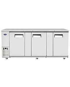 Atosa MBB90GR 90" Solid Three Door Back Bar Refrigerator - CA