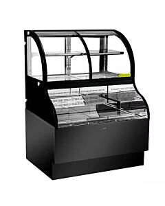 Omcan Scratch and Dent 36" Dual Service Open Refrigerated Floor Display Case Merchandiser