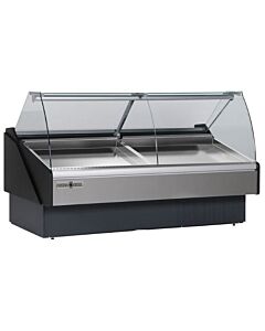 Hydra-Kool KFM-SC-120-R 117" Curved Glass Refrigerated Seafood Display Case