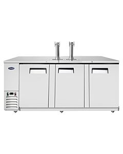 Atosa MKC90GR 90'' Stainless Steel Keg Cooler with 2 Dual Tap Towers