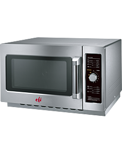 EFI MW-341000120-D 34L Medium-Duty Stainless Steel Microwave with Dial Timer - 1000W, 120V