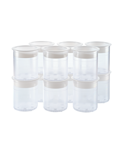 Pacojet Transparent Synthetic Pacotizing Beaker with Lids - Compatible with Pacojet 4, 2 Plus and Pacojet legacy models (Set of 12)