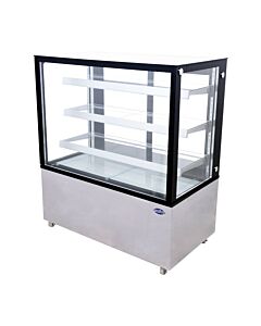 Zanduco 48" Square Glass Floor Refrigerated Display Case