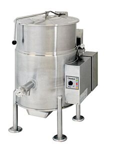 Cleveland KGL25 Floor Type Stationary 2/3 Steam Jacketed Gas Fired Kettle 25 Gallon/ 100 Liters - 90,000 BTU