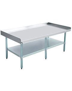 Zanduco 30" Stainless Steel Equipment Stand with Stainless Steel Undershelf and 6 Legs