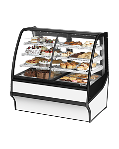 True TCGDZ-50 50" Curved Glass Dual Zone Dry / Refrigerated Bakery Case - 27 cu. ft.