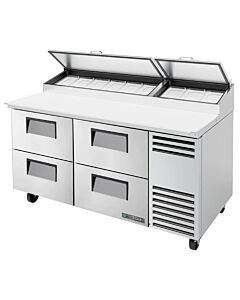 True TPP-AT-67D-4-HC 67" Four Drawer Refrigerated Pizza Prep Table