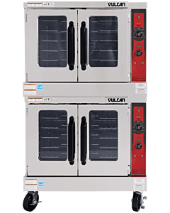 Vulcan VC55ED Double Deck Full-Size Electric Convection Oven - 24 kW, Field Convertible